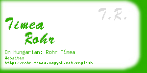 timea rohr business card